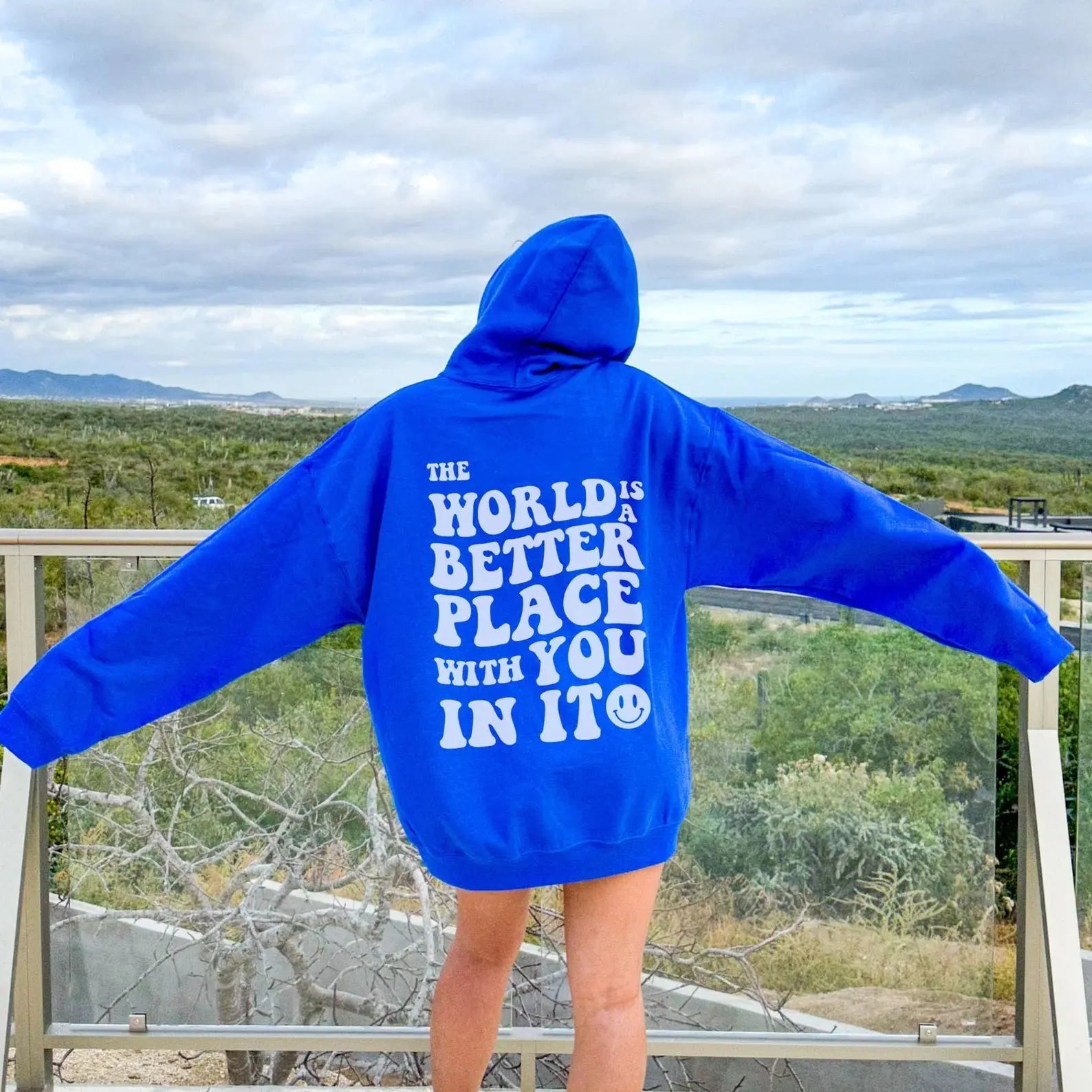 'With You In It' Blue Hoodie