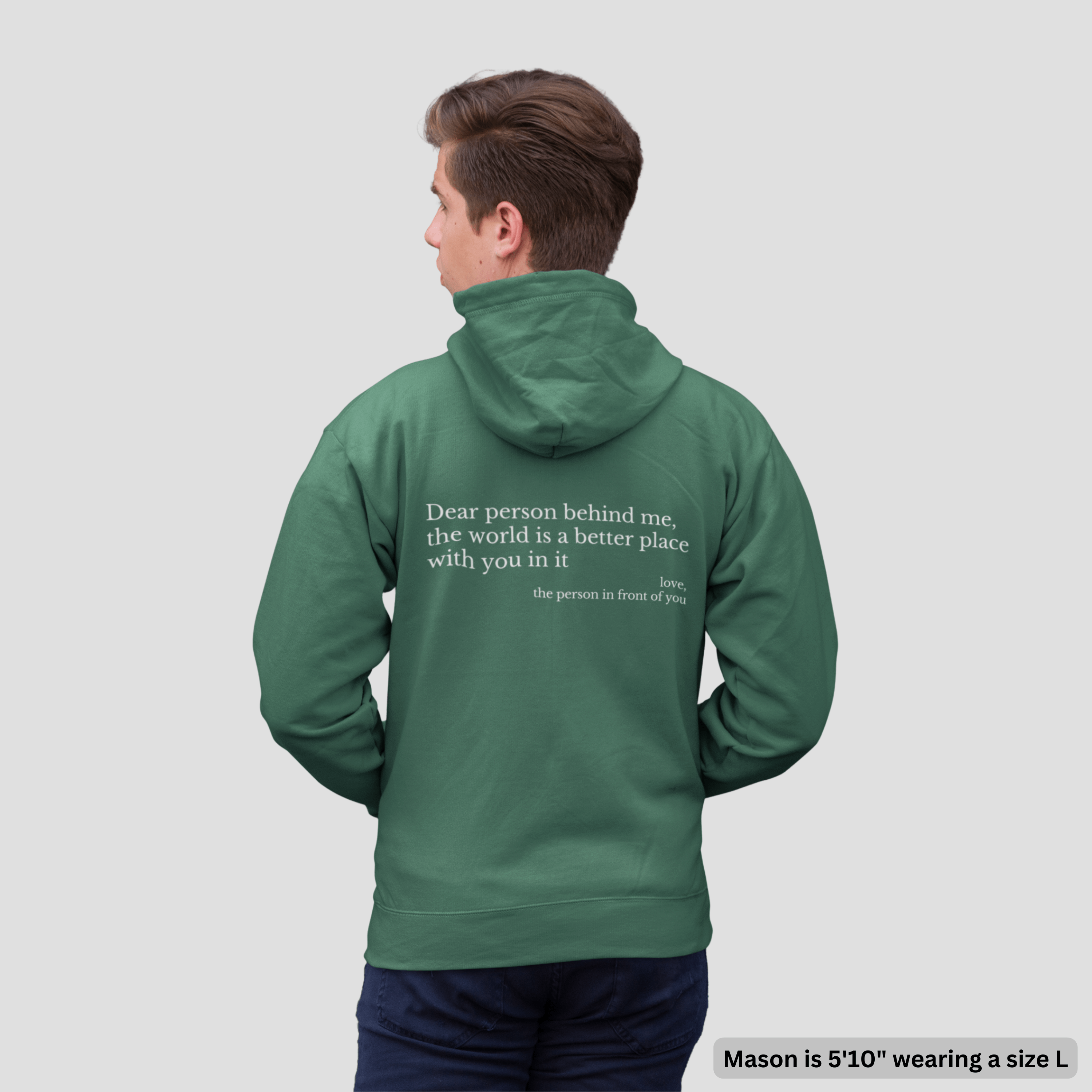 The Original 'Dear Person Behind Me' Zip-Up Hoodie